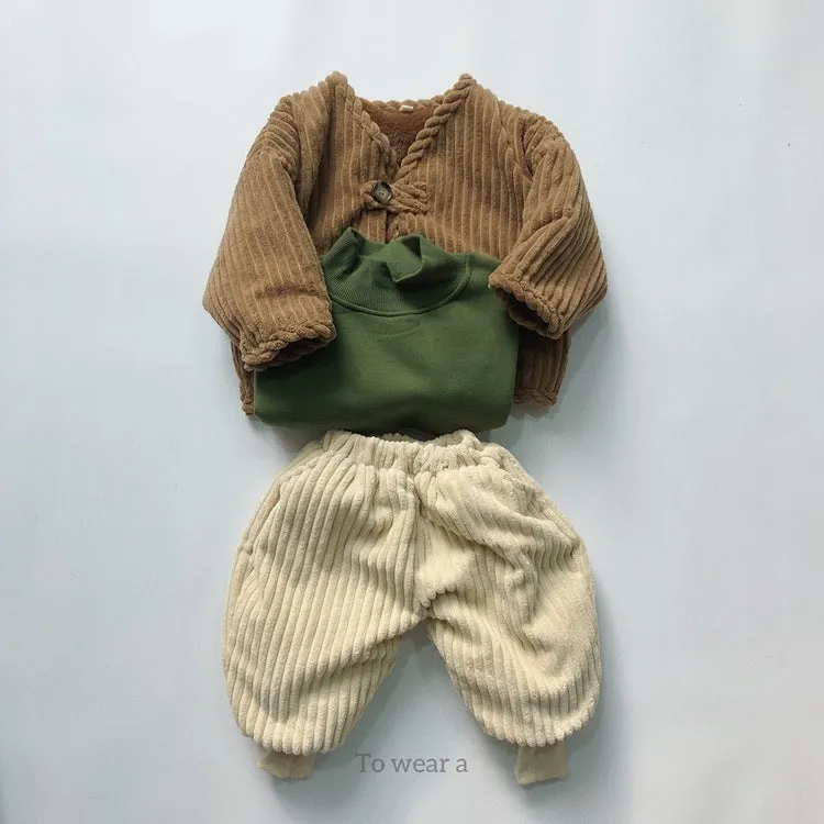 Baby Solid Color Corduroy Fabric Thickened Winter Pants by MyKids-USA™