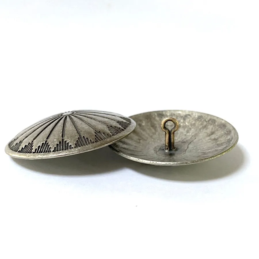 Mesa Sunflower 1.5" Concho Button Silver Metal, 1-1/2", Shank Back # SW-93